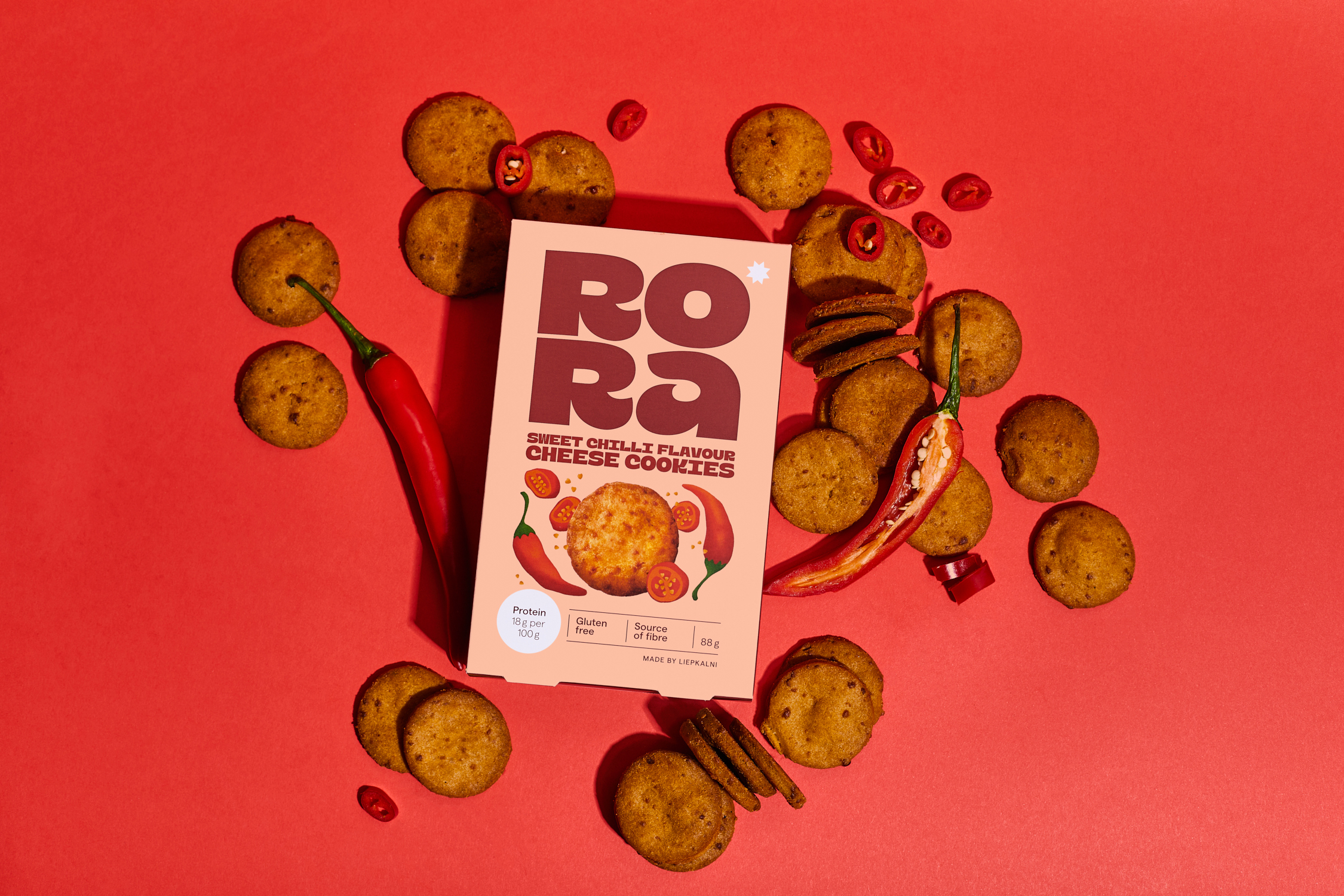 Juustuküpsised magusa tšilli maitsega