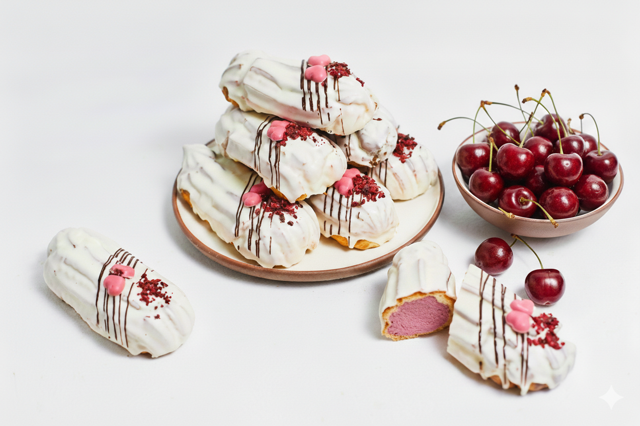 Kirsi ekleer südame kaunistusega