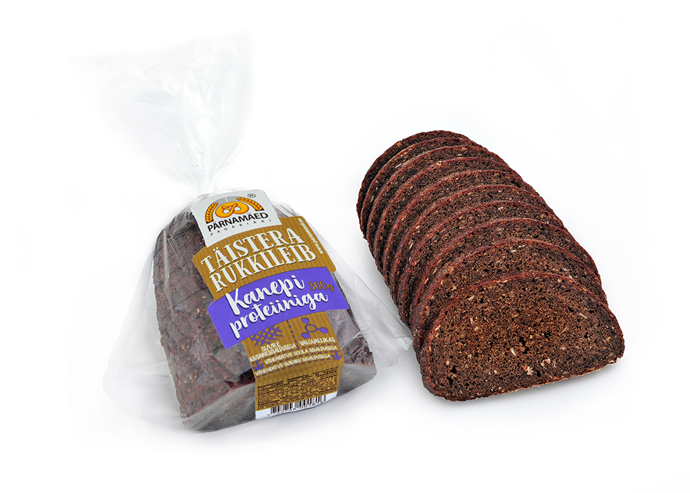 Täisterarukkileib kanepi proteiiniga